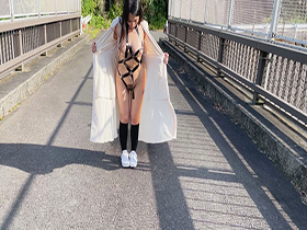 出会い系でみつけた清楚なHカップの人妻に野外露出で身悶えさせた個撮ビデオ　紗英さん（38歳）　サンプル画像13